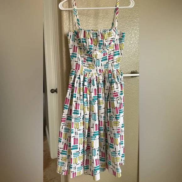 Bernie Dexter dress , mascara print Paris style ( now called the Tammi) size xs - Picture 1 of 5